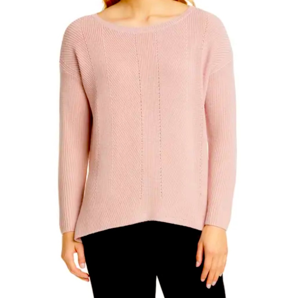 Eileen Fisher Bateau neck merino wool sweater